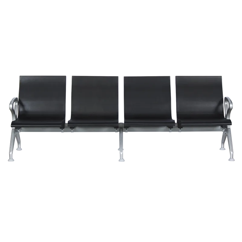 Посетителска пейка с 4 места Carmen CR-1035-4 - черна, снимка 2