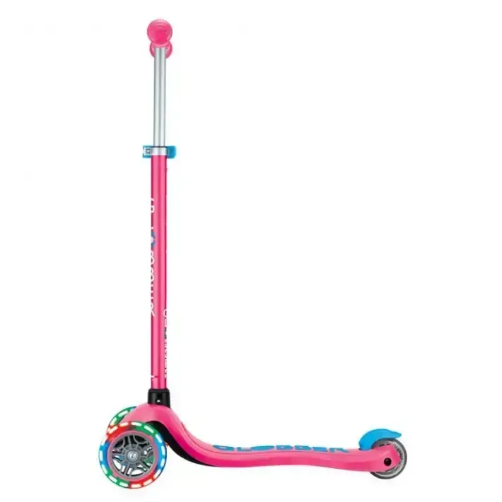 Детска тротинетка с 3 светещи колела GLOBBER PRIMO PLUS LIGHTS, розова, снимка 7
