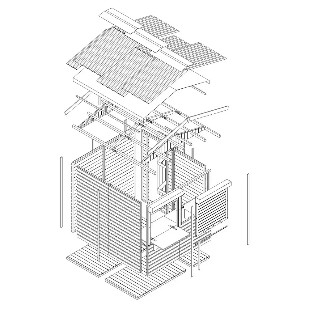Дървен щанд – 205 × 199 см – 4 м² – код TTM149Z, снимка 9