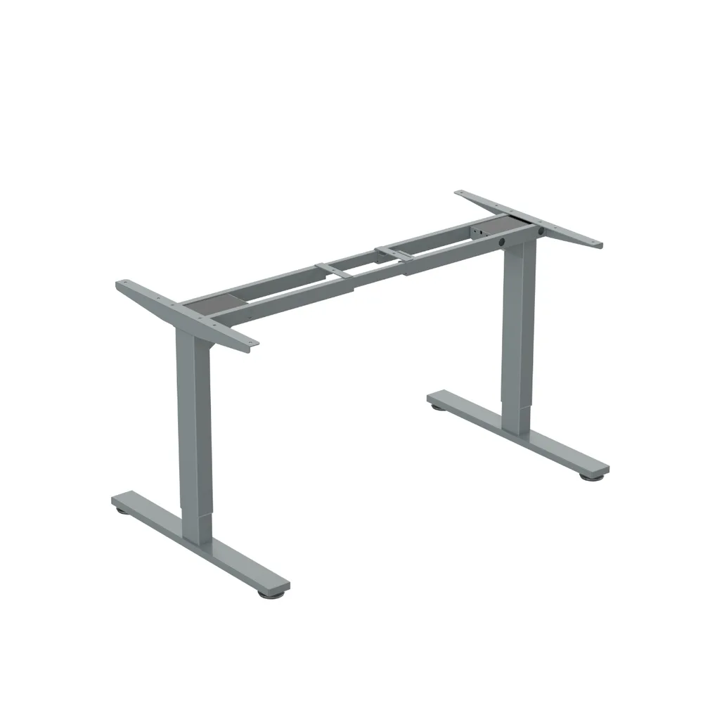 Основа за бюро Ergo Desk с ел. регулация – бял метал, снимка 4