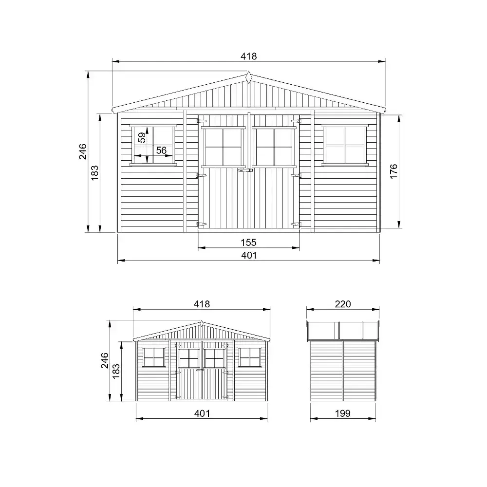 Барака с под - 401 × 199 см – 8 м², снимка 7