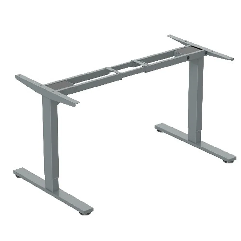 Основа за бюро Ergo Desk с ел. регулация – бял метал, снимка 2