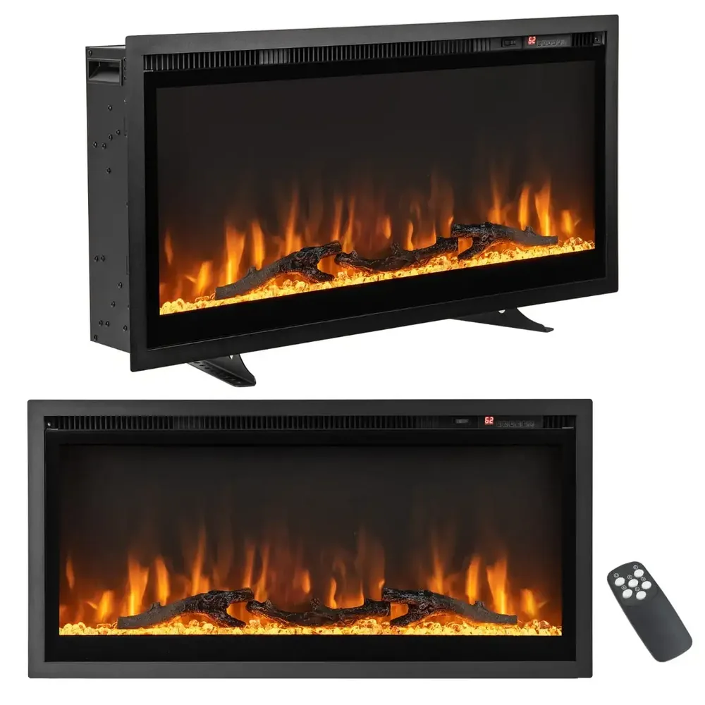 Електрическа камина за стенен монтаж или свободно стоене, 91,5 см