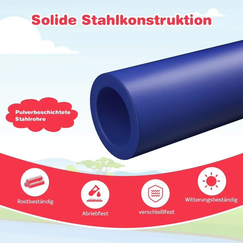 Детска катерушка „купол“ с пързалка и платформа от плат, червена, снимка 2