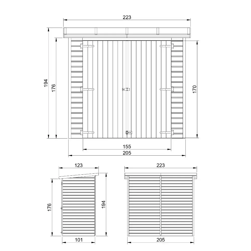 Барака за инструменти - 205 × 101 см – 2 м², снимка 6