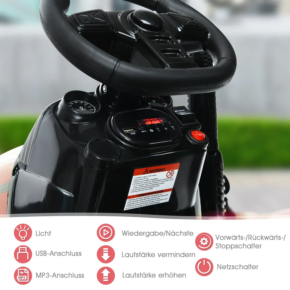 Детски електрически трактор 12V с ремарке и дистанционно 2.4G, червен, снимка 4