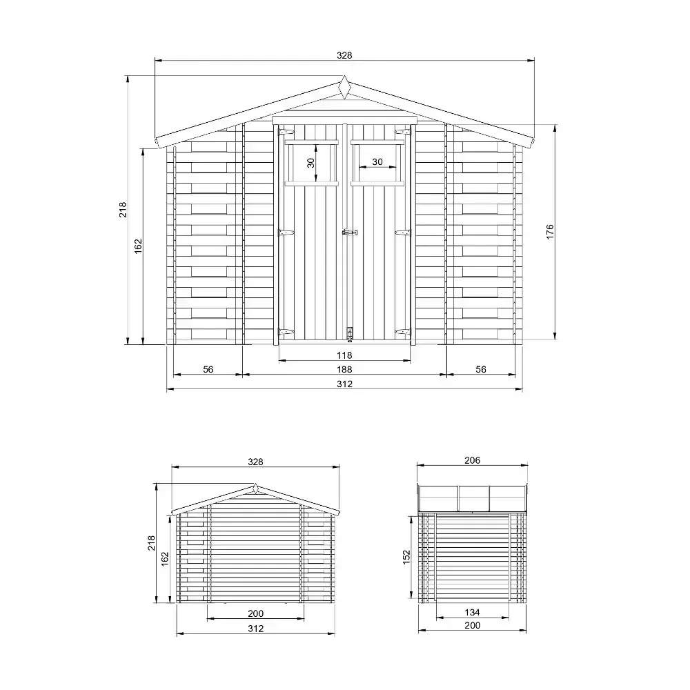 Барака с два навеса - 312 × 200 см – 5 м², снимка 8
