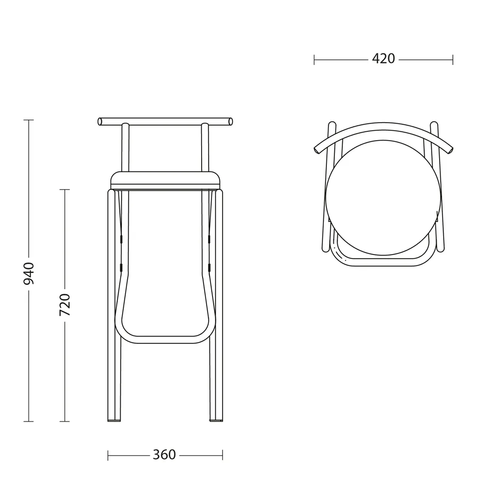Бар стол Jola Chrome, снимка 3