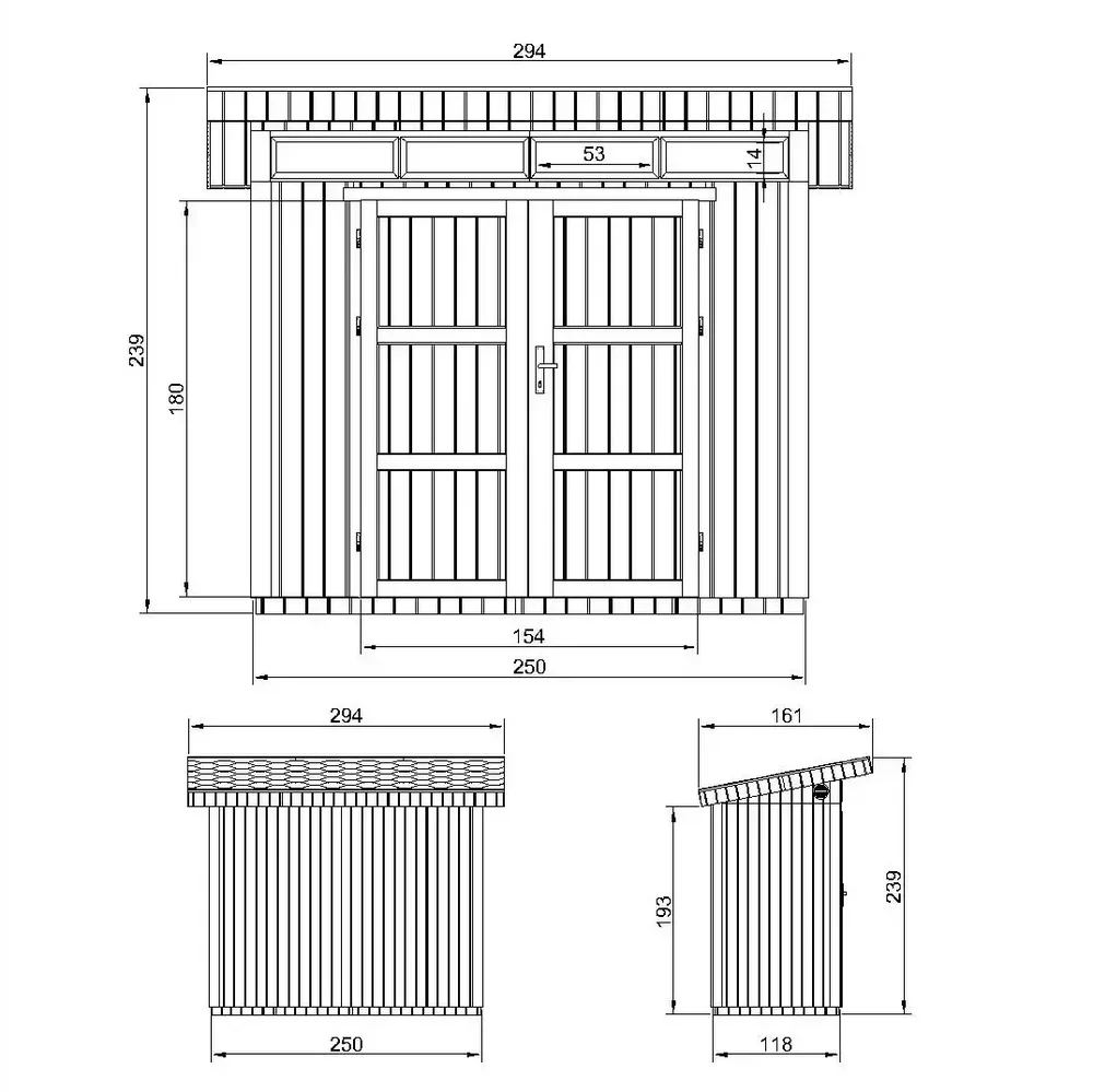 LP® SmartSide® панелен навес с под – 118 × 250 см – 3 м² – Redwood Red, снимка 8