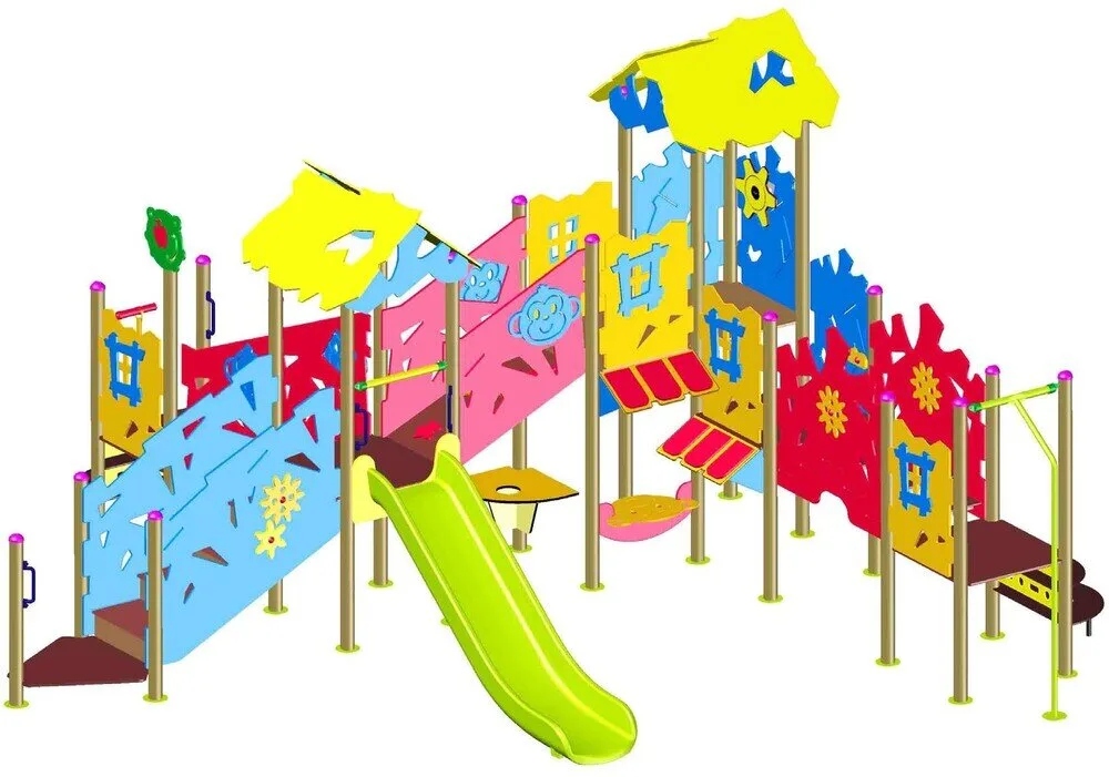 Комбинирано детско съоръжение PS0049 – 5,65 × 6,00 × 3,00 м