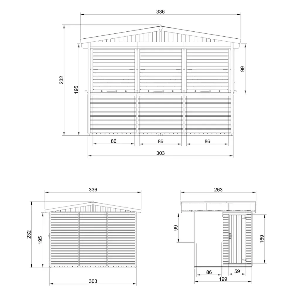 Дървен щанд – 303 × 199 см – 6 м² – код TTM150BZ, снимка 7