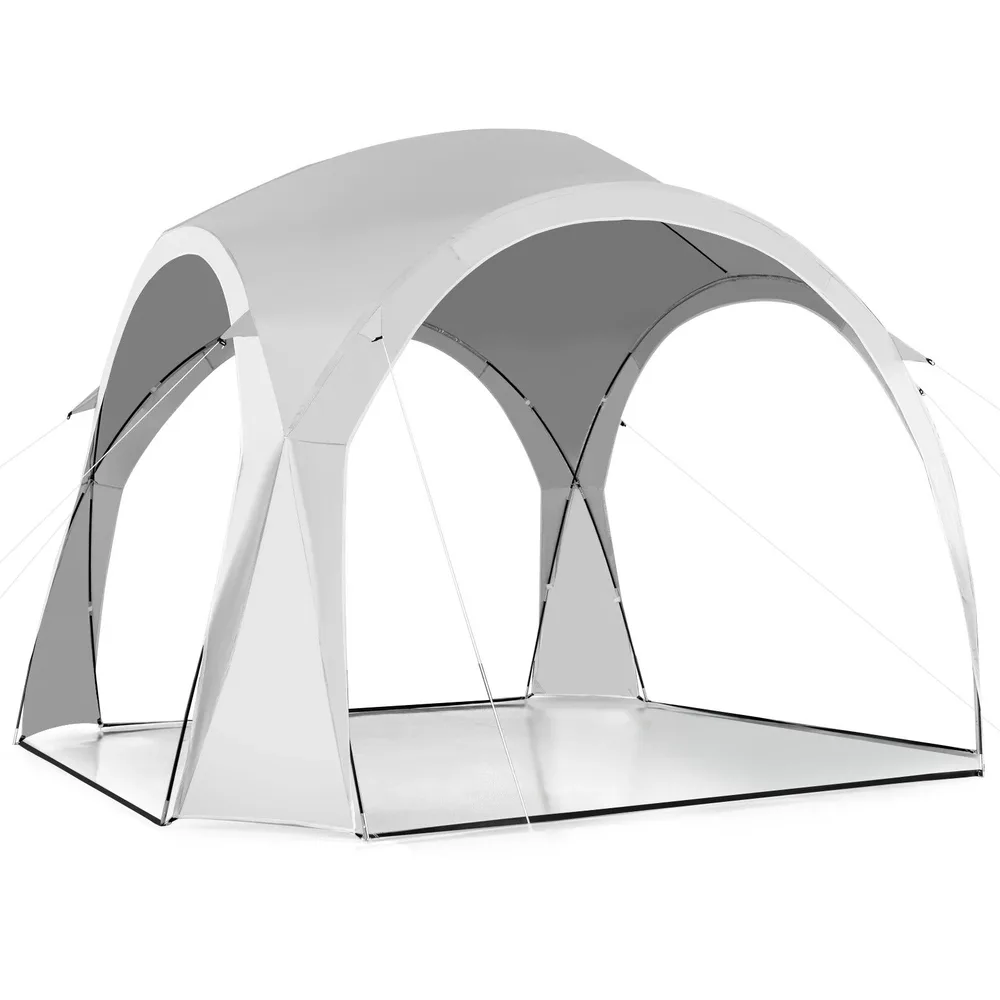 Преносима шатра за сянка 3,35 × 3,35 м с UPF 50+, бяла