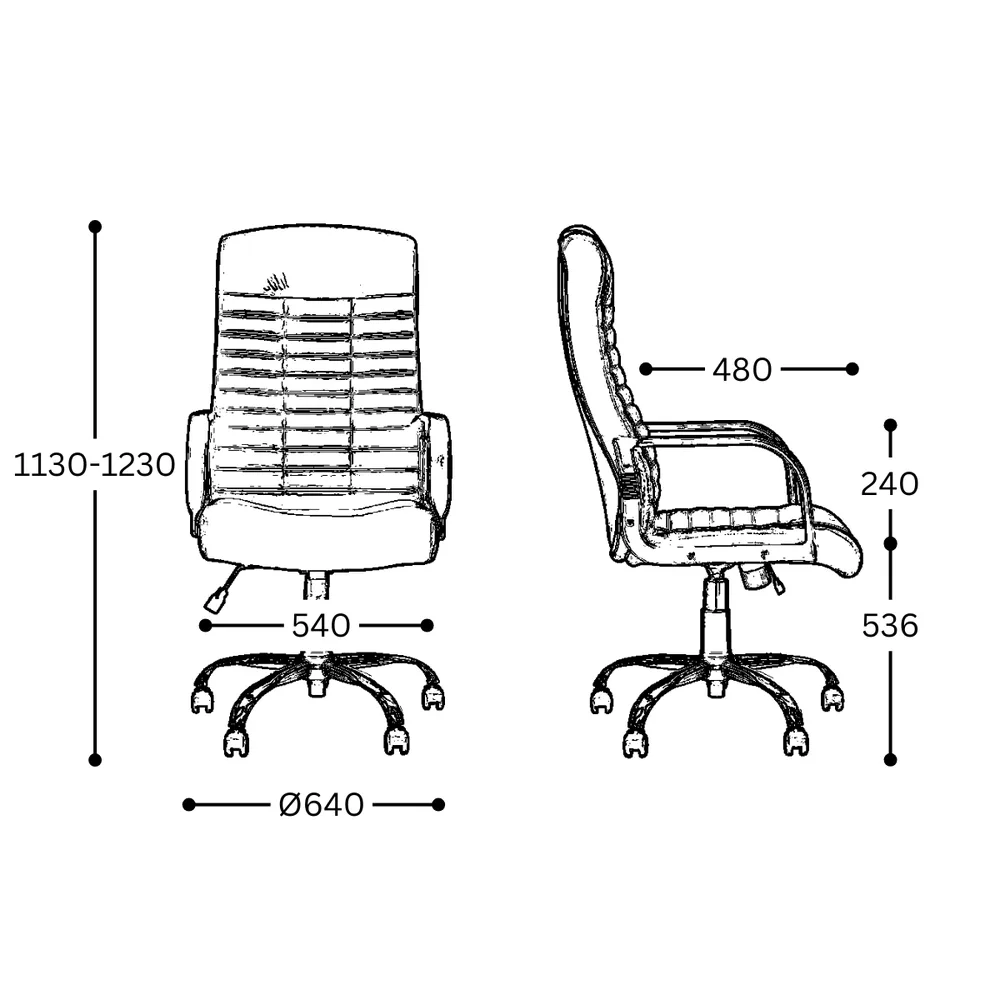 Мениджърски стол Boss Chrome ECO, снимка 4