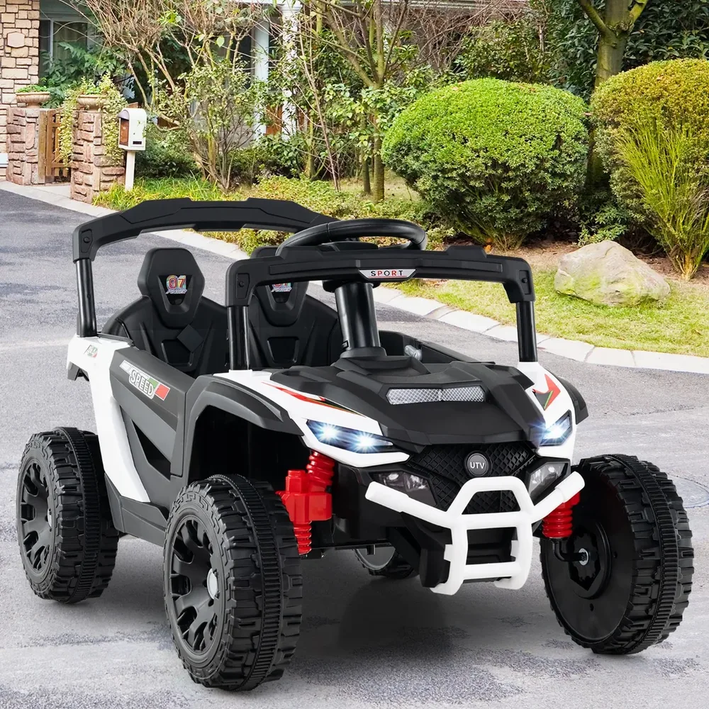 Детска електрическа кола UTV 12 V с дистанционно управление, бяла, снимка 5