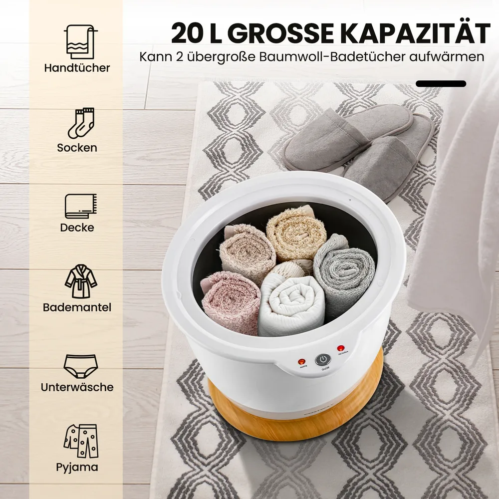 Кофа за затопляне на кърпи, 20 л, с държач за ароматен диск, бяла, снимка 7