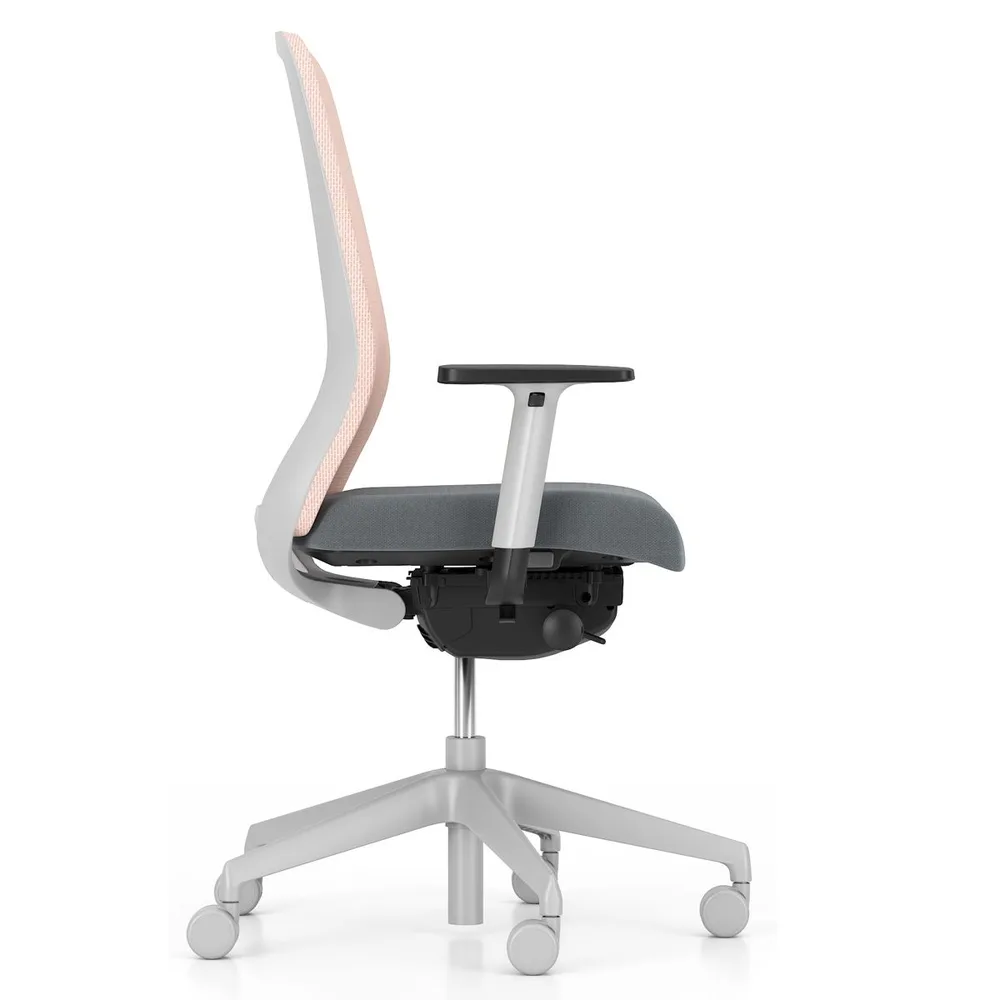 Работен стол Souly Mesh Light Grey LUH2, снимка 3