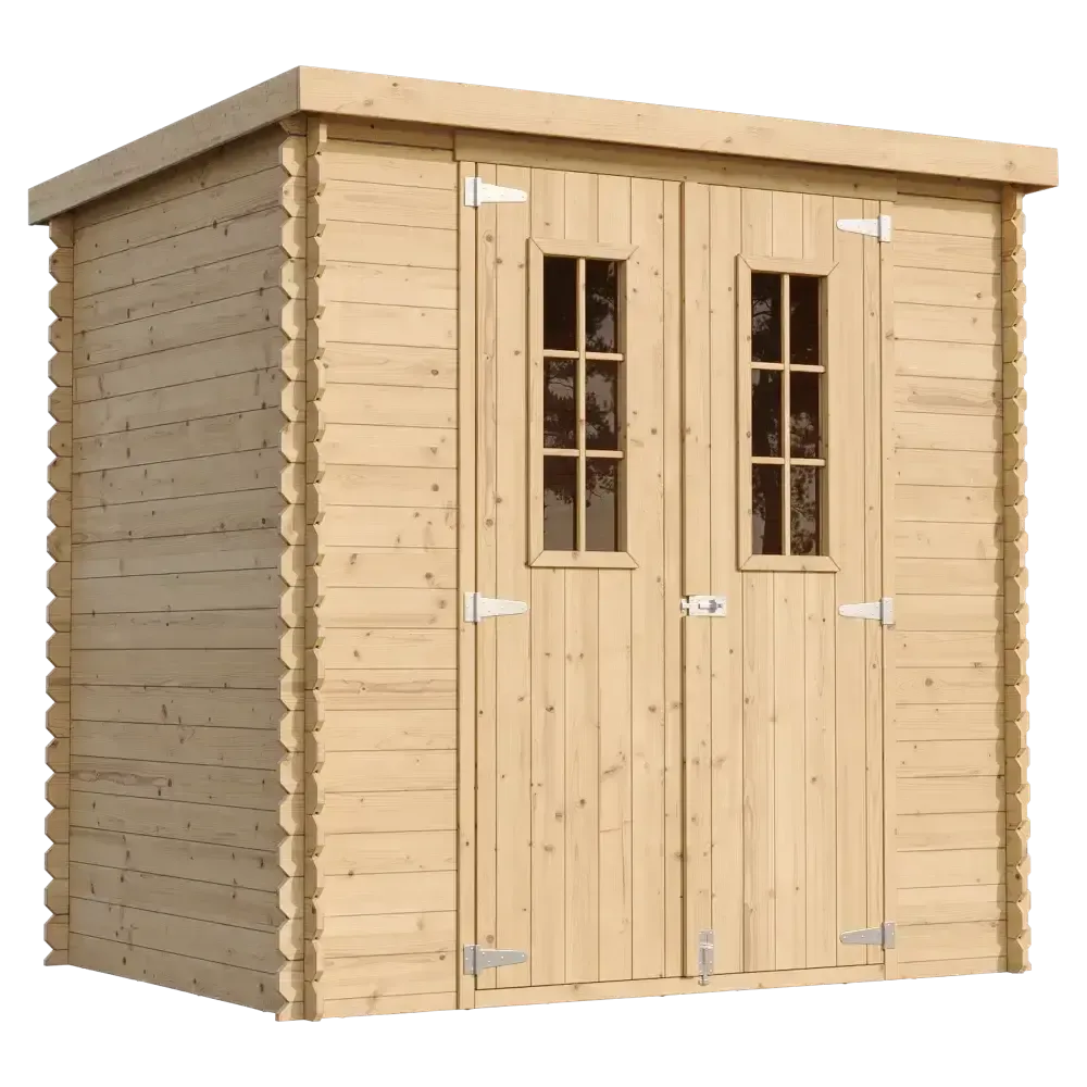 Дървена барака без под – 200 × 130 см – 2 м²