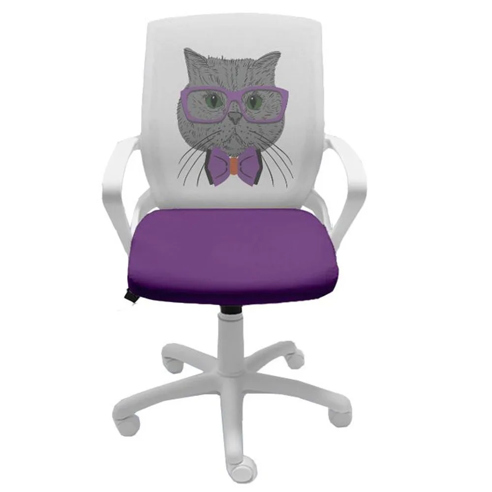 Детски стол Fly White Purple Cat