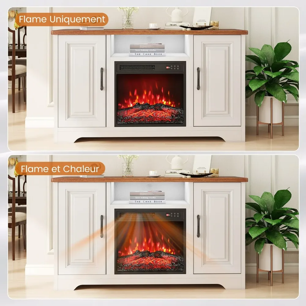 Електрическа камина-нагревател 750/1500 W с дистанционно и 7 цвята на пламъка, снимка 5
