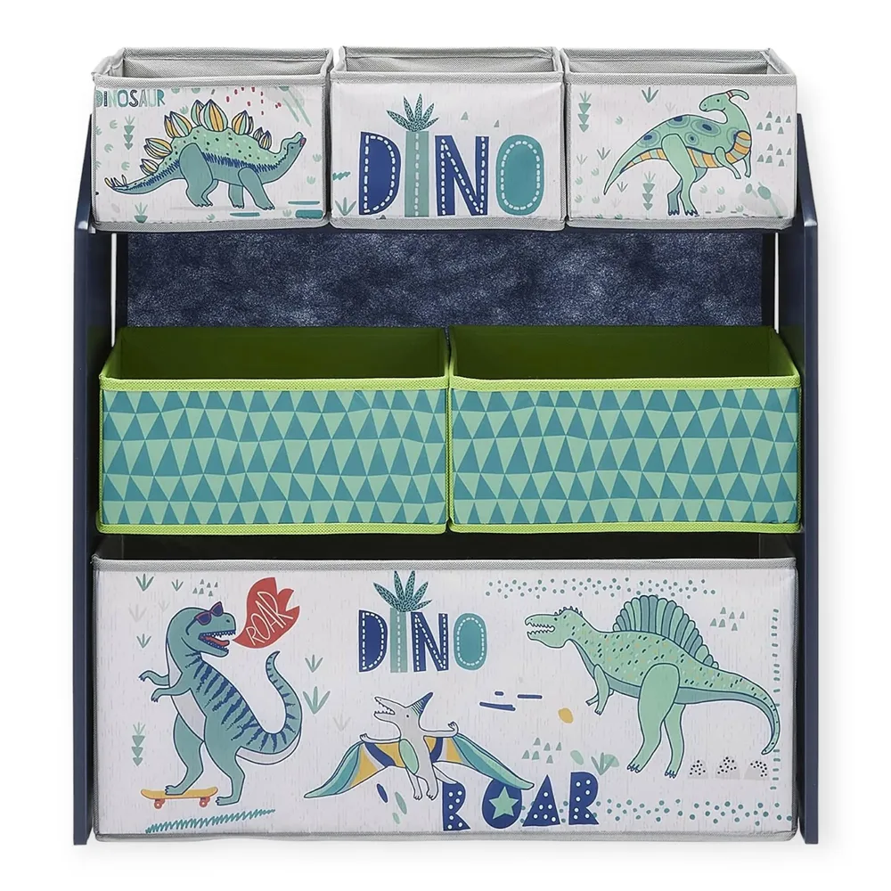 Детска етажерка, органайзер за играчки с кутии за съхранение DINOSAUR, снимка 2