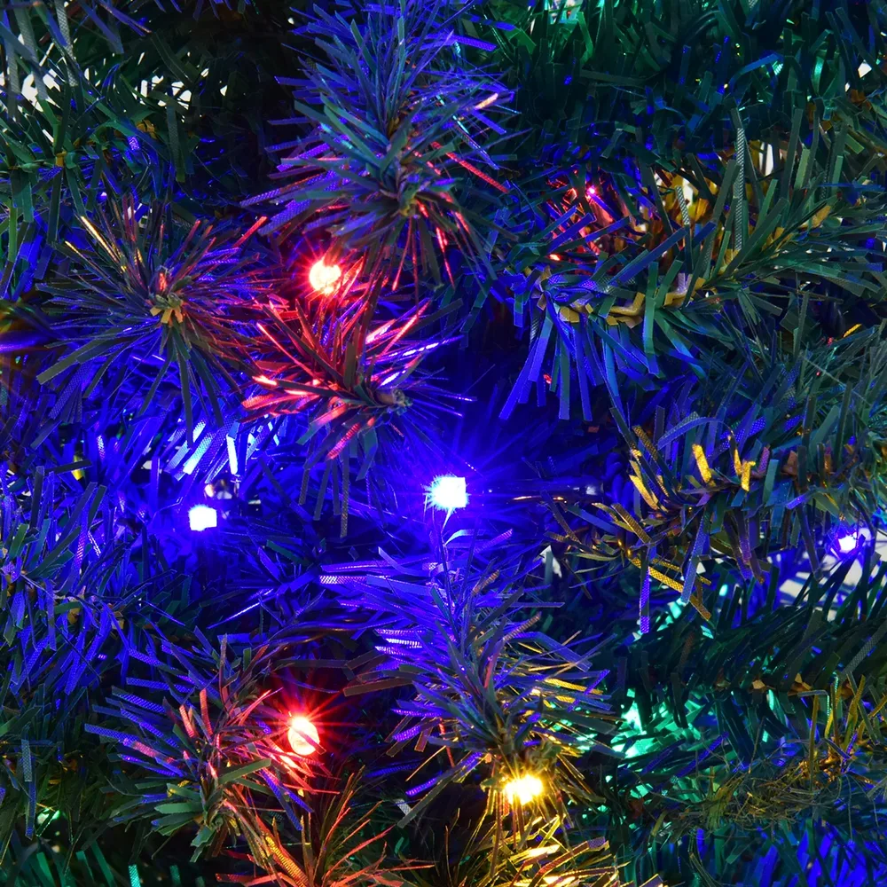 Изкуствена коледна елха със светещи LED вериги, 150 см, снимка 7