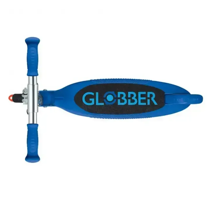 Детска сгъваема тротинетка с две светещи колела Globber Flow Foldable Junior Lights - синя, снимка 10