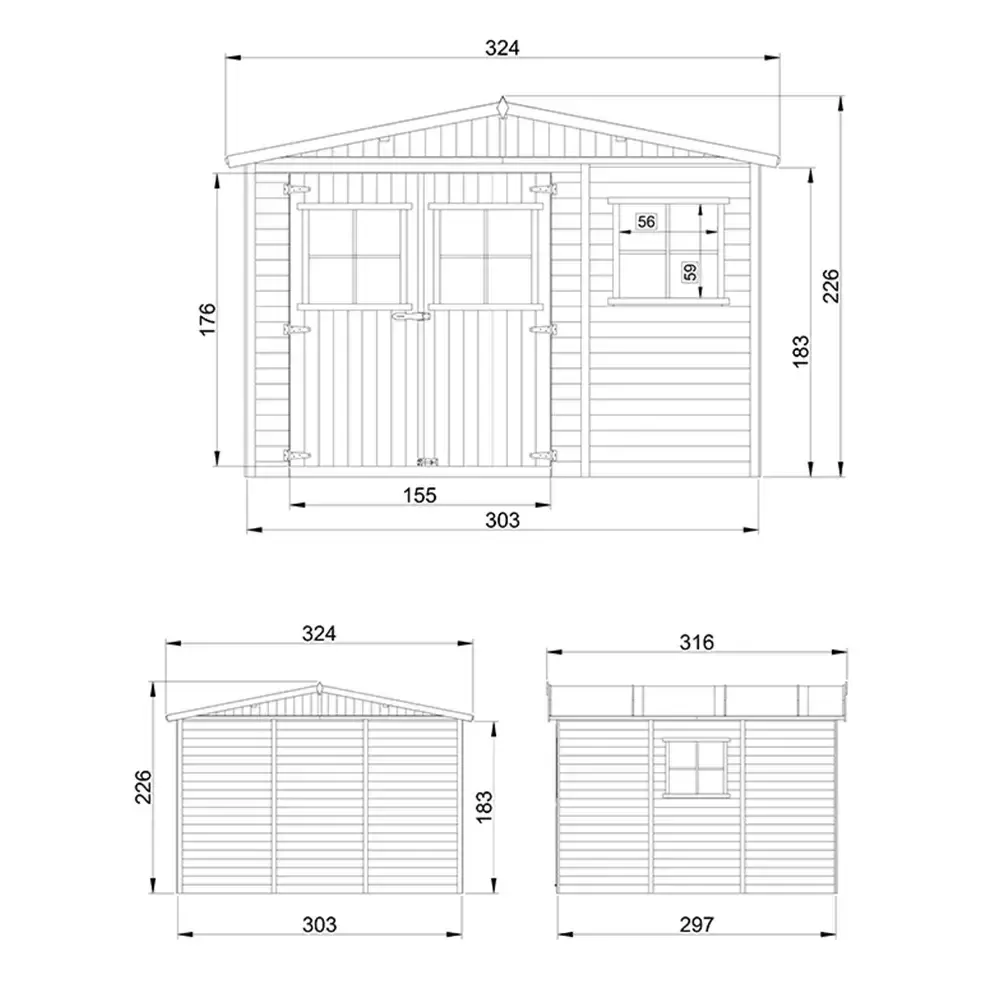 Барака с под - 303 × 297 см – 9 м², снимка 7