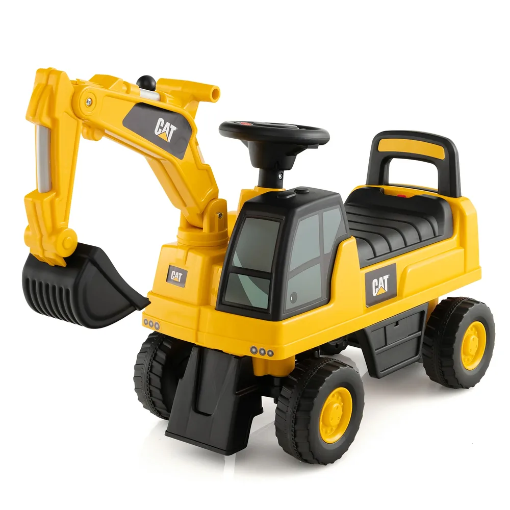 Детски багер за каране Caterpillar, лицензиран, жълт, снимка 4