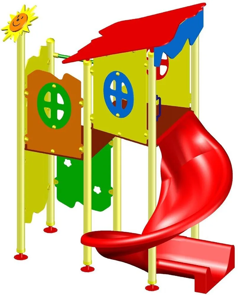 Комбинирано детско съоръжение PS0039-6 – 2,51 × 1,83 × 2,73 м