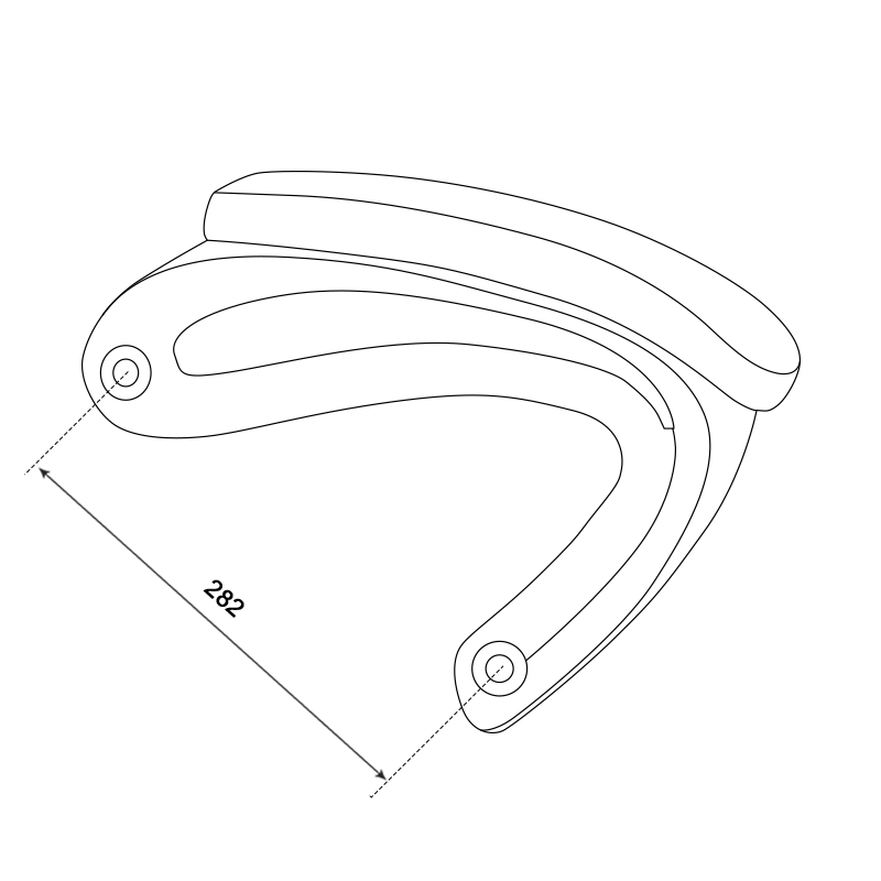 Подлакътник за офис стол 6156 - ляв, снимка 2