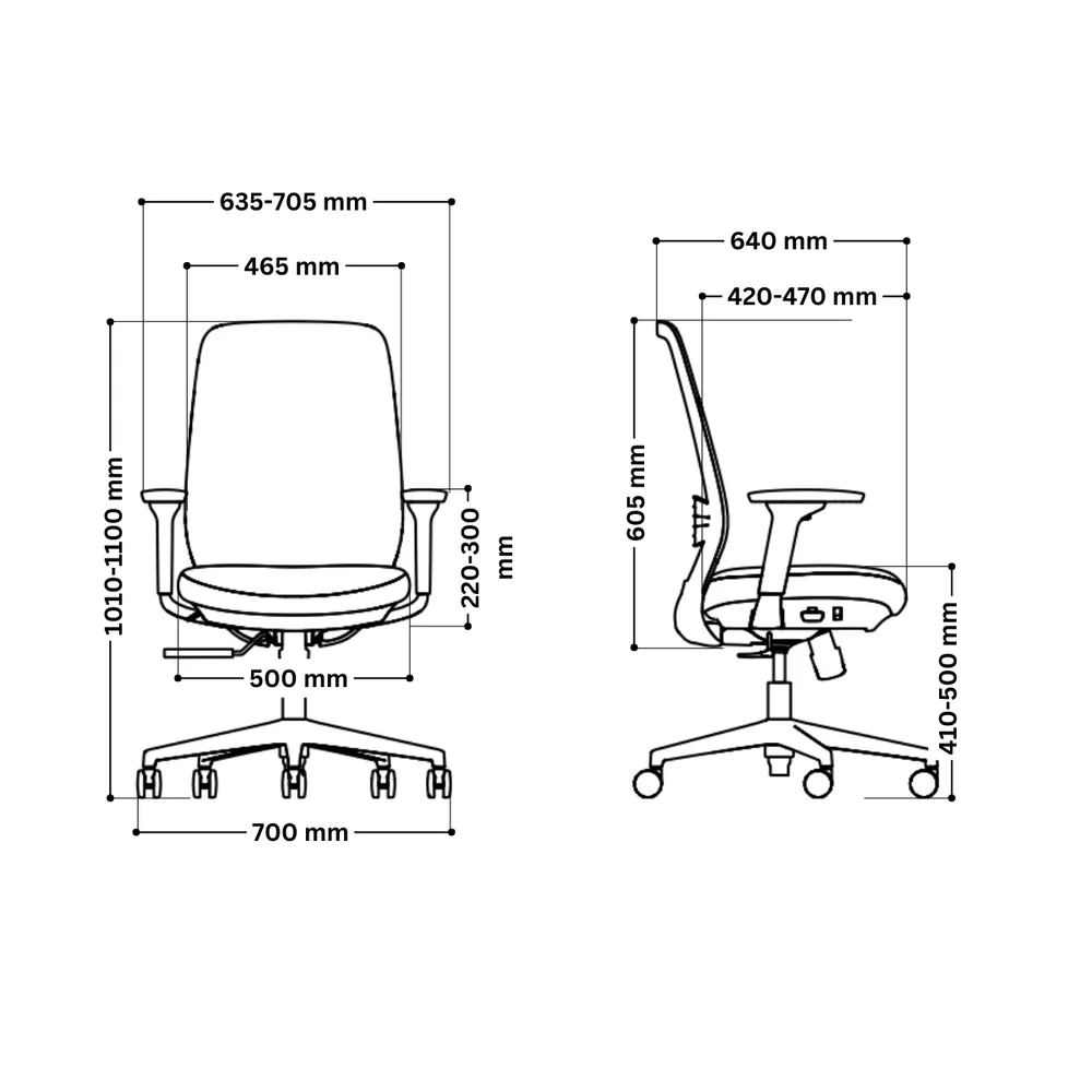 Работен стол Elovie Mesh – LAR98, снимка 3