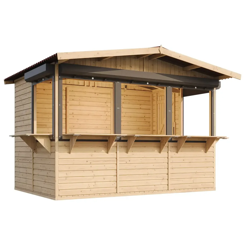Дървен щанд – 303 × 199 см – 6 м² – код TTM150BZ, снимка 3