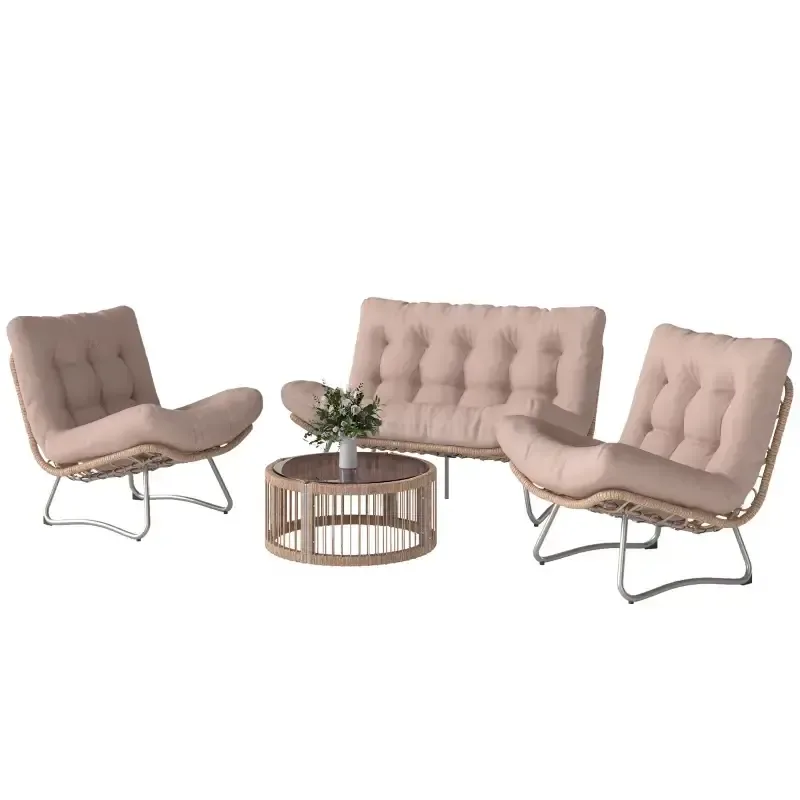 Комплект градински мебели от 4 части - Beige, снимка 3