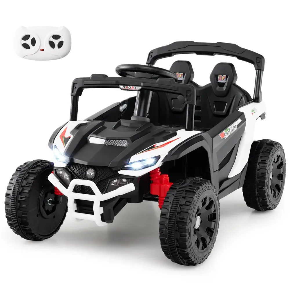 Детска електрическа кола UTV 12 V с дистанционно управление, бяла