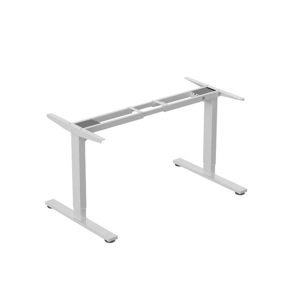 Основа за бюро Ergo Desk с ел. регулация – бял метал