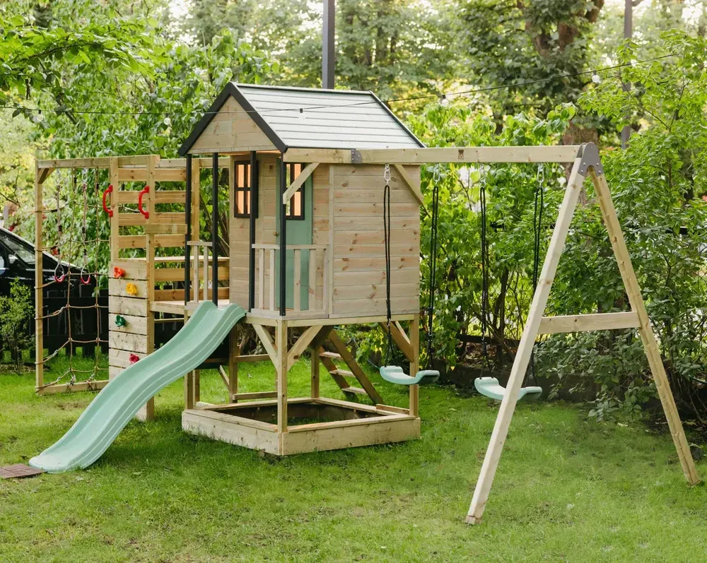 Детска къщичка за приключения Cottage House ALL IN - Пастелно зелен, снимка 2