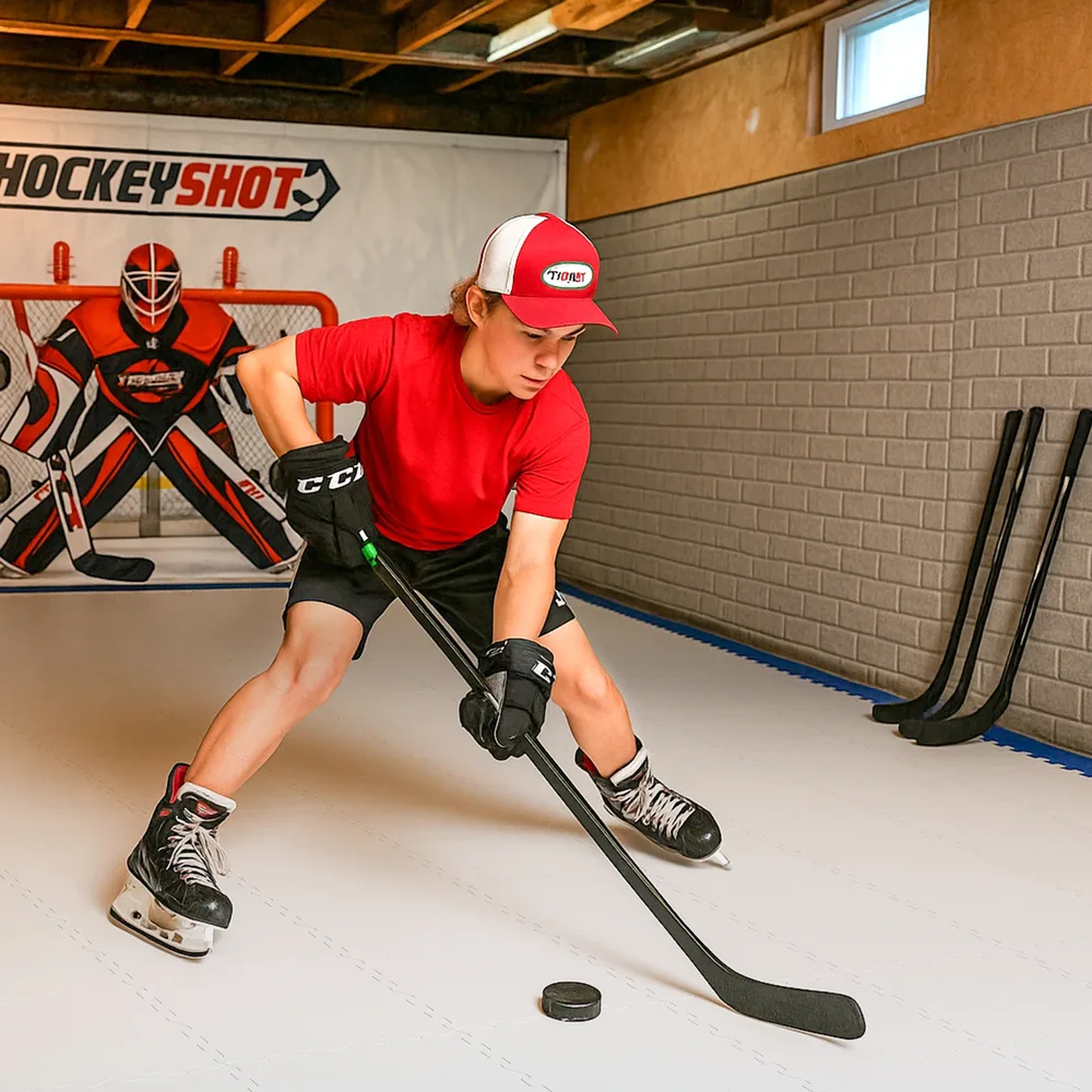 Комплект от 10 плочи за хокейна тренировка от синтетичен лед, 2,2 м², снимка 2
