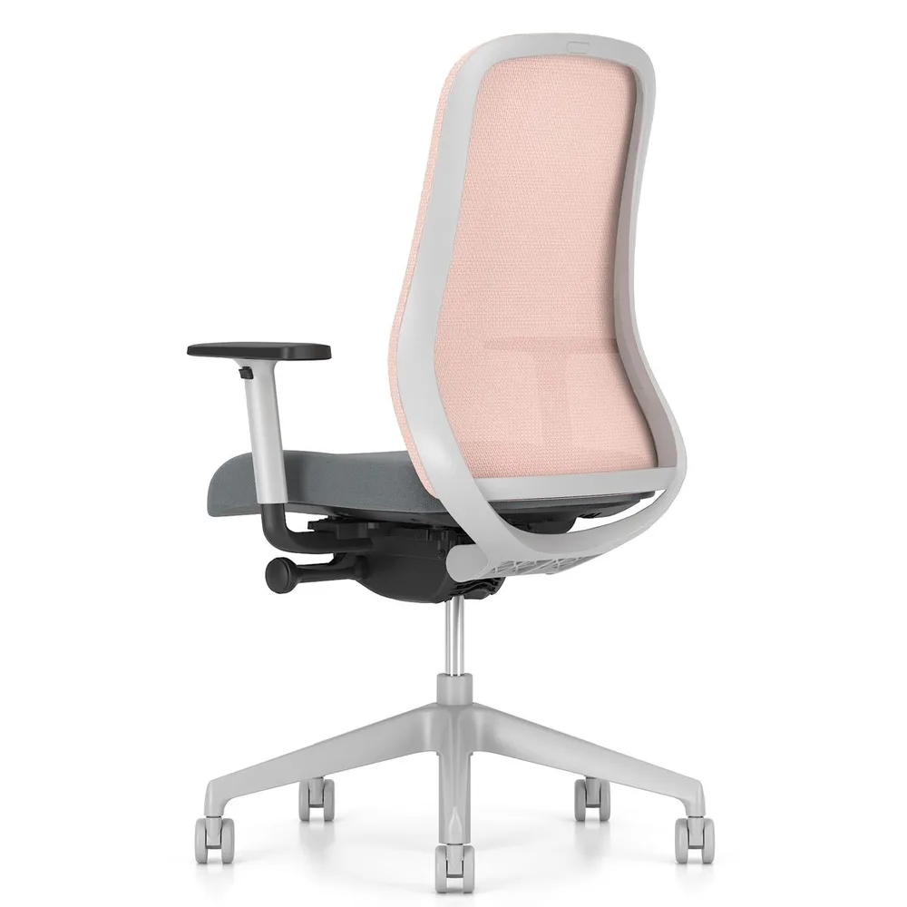 Работен стол Souly Mesh Light Grey LUH2, снимка 4