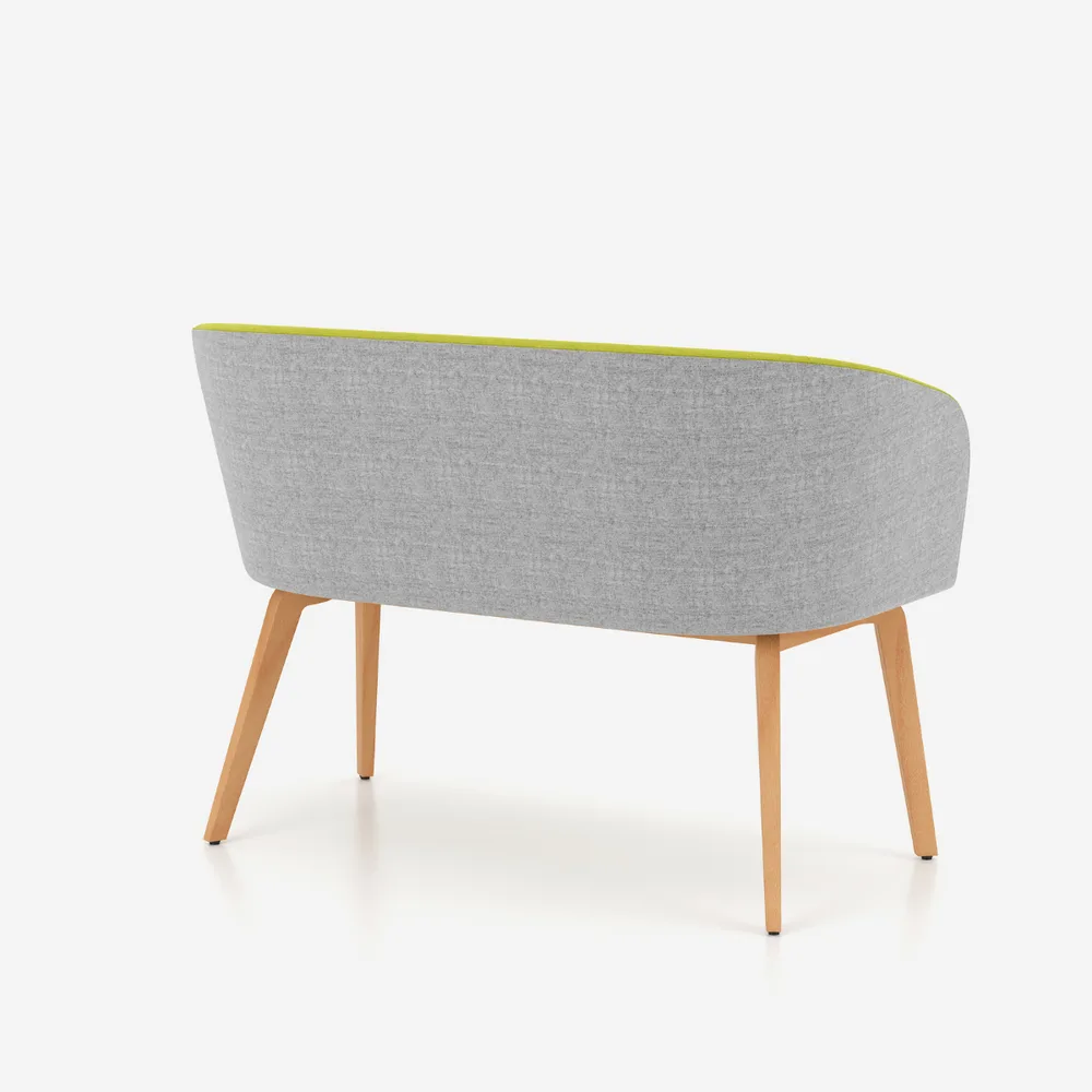 Двуместно кресло Naudu Wood Legs, снимка 5
