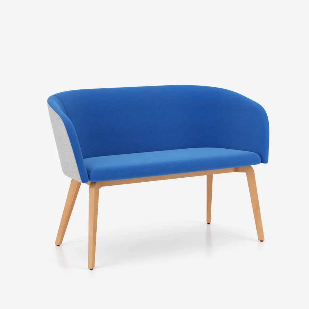 Двуместно кресло Naudu Wood Legs, снимка 2