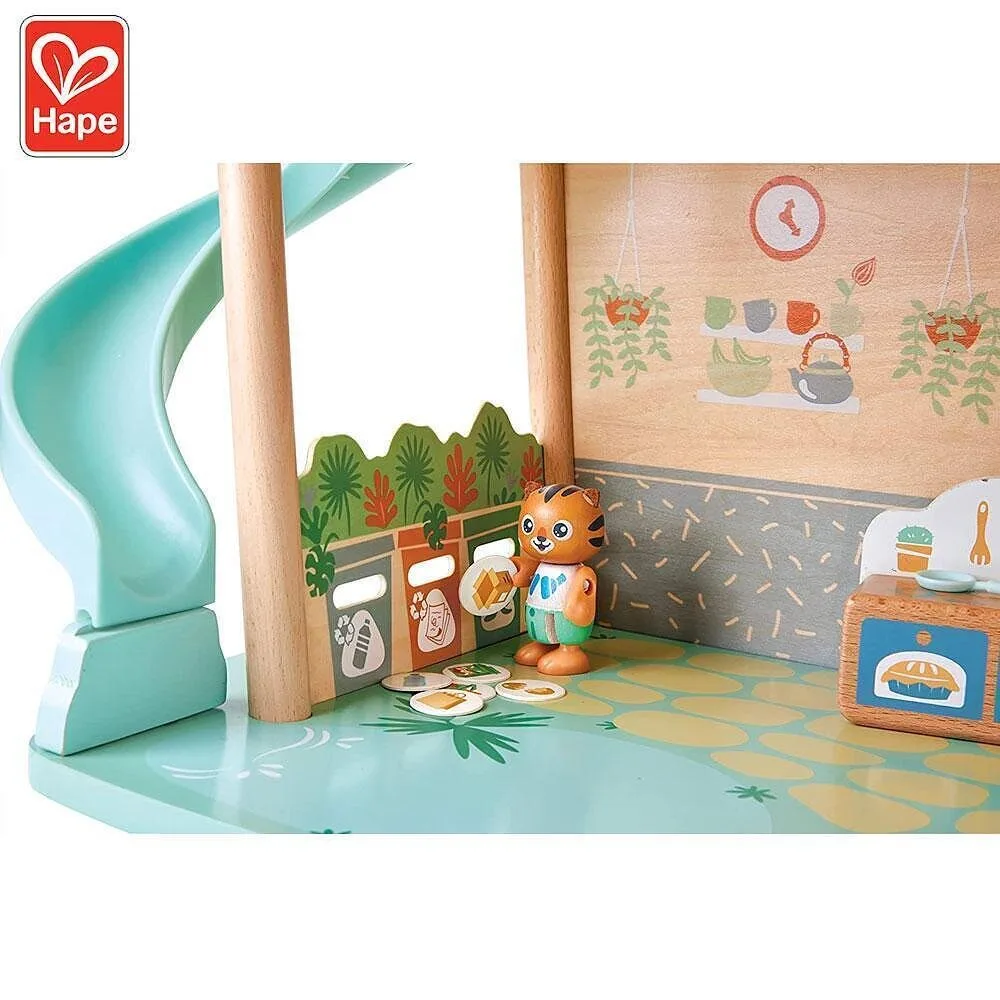 Дървен комплект, Hape, Къща на тигри в джунглата, 34 части, снимка 5