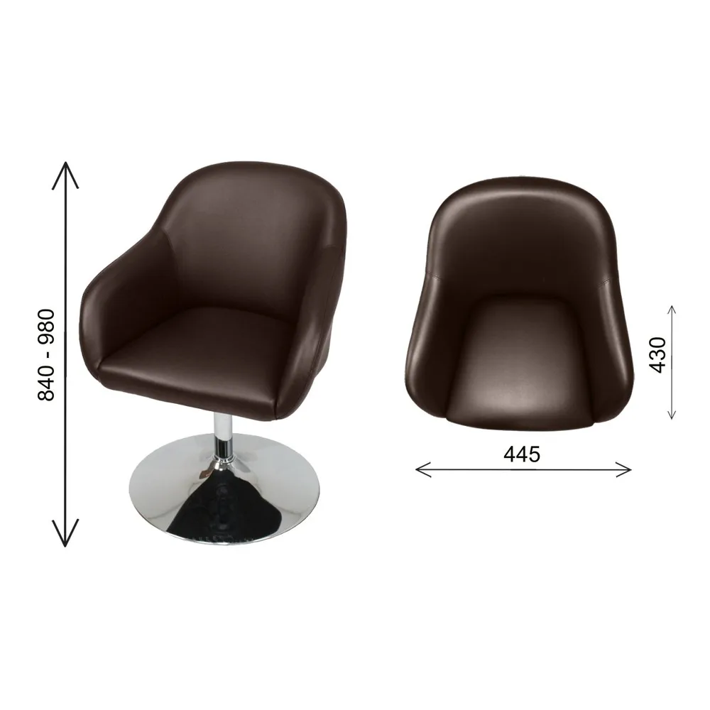 Стол Wait 1S chrome BROWN, снимка 4