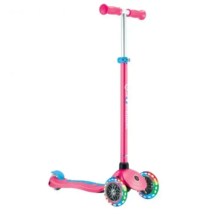 Детска тротинетка с 3 светещи колела GLOBBER PRIMO PLUS LIGHTS, розова, снимка 2