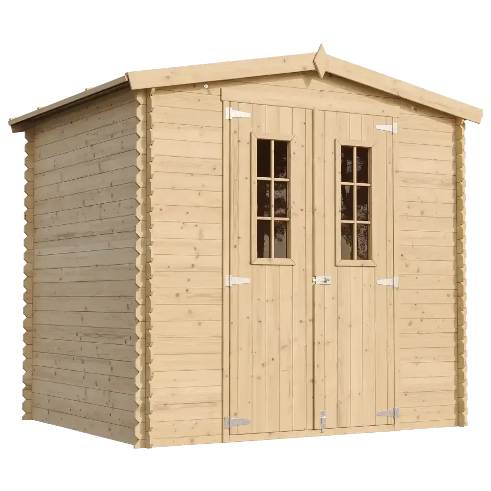 Дървена барака с под – 220 × 220 см – 4 м²