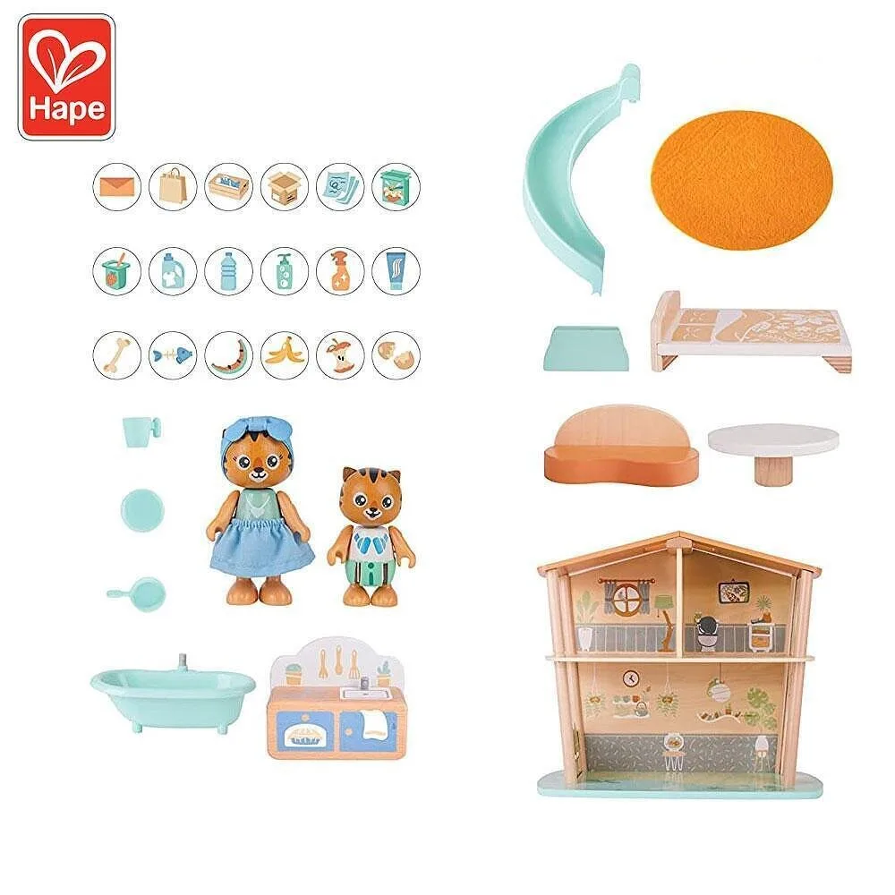 Дървен комплект, Hape, Къща на тигри в джунглата, 34 части, снимка 6