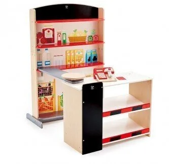 Дървен магазин, Hape, С касов апарат и баркод четец