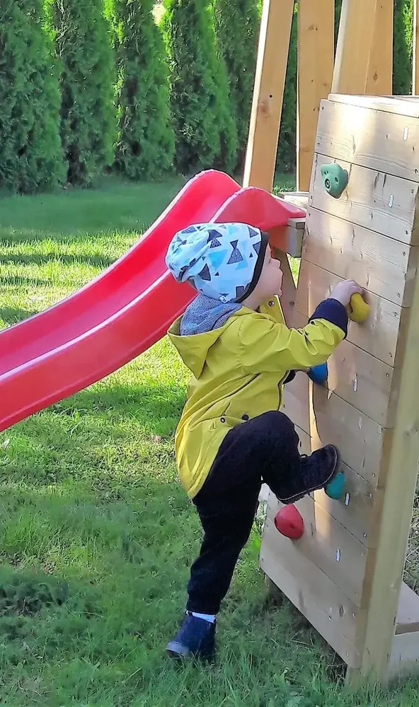 Кула Junior Activity с пързалка, пясъчник, една люлка и пейка, снимка 4