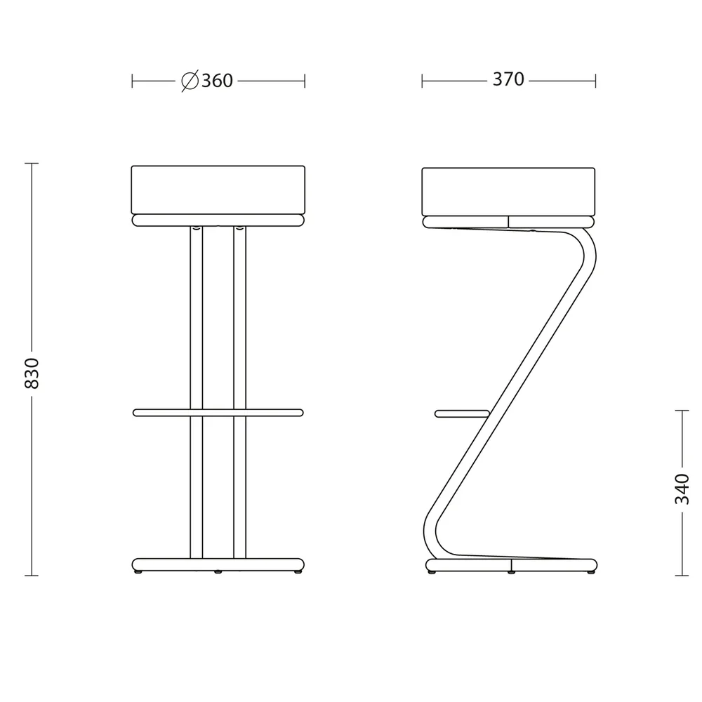 Бар стол Zeta Chrome, снимка 3