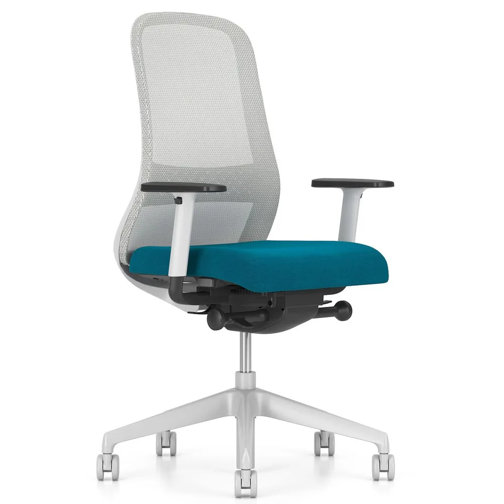 Работен стол Souly Mesh Light Grey LUH2, снимка 5