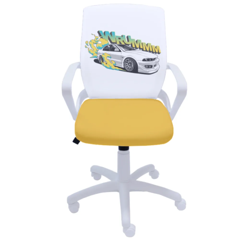 Детски стол Fly White Racing